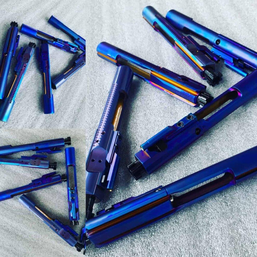 Custom blue color chameleon PVD m16 Ar Bolt Carrier Group BCG - Mid ...