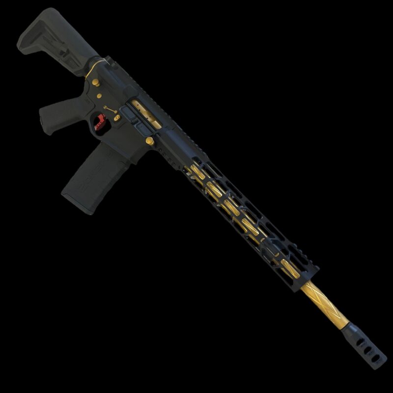 MSF 16' Black / Gold Titanium Nitride 223 Wylde Ar15 Rifle, Diamond Flutes