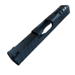 Glock 19 Gen 3 compatible slide with RMR cut and rugged DLC coating, rear view - Black DLC RMR Cut Slide for Glock 19 Gen 3 – Window Ported, Optics Ready - Mid State Firearms , Mid State Firearms