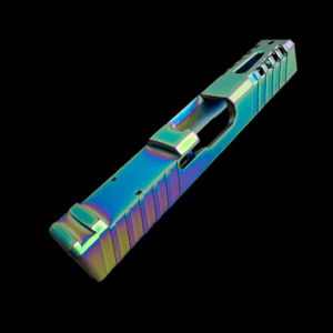 Rainbow PVD RMR Cut Slide for Glock 19 Gen 3 – Window Ported, Oilslick Finish, Glock Compatible