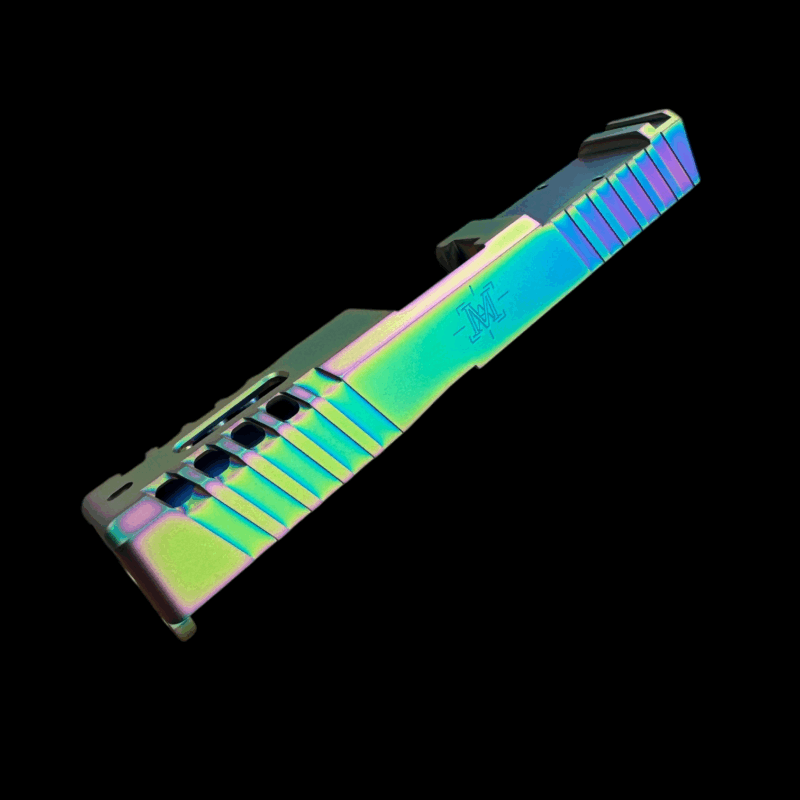 gen3 rmr slide - Rainbow PVD RMR Cut Slide for Glock 19 Gen 3 – Window Ported, Oilslick Finish, Glock Compatible - Mid State Firearms , Mid State Firearms
