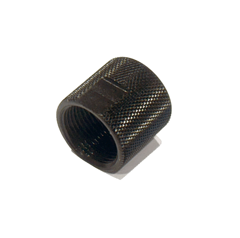  - 1/2-28 Thread Protector – Knurled With Wrench Flats, Black -Phalanx Tactical Precision - Mid State Firearms , Mid State Firearms
