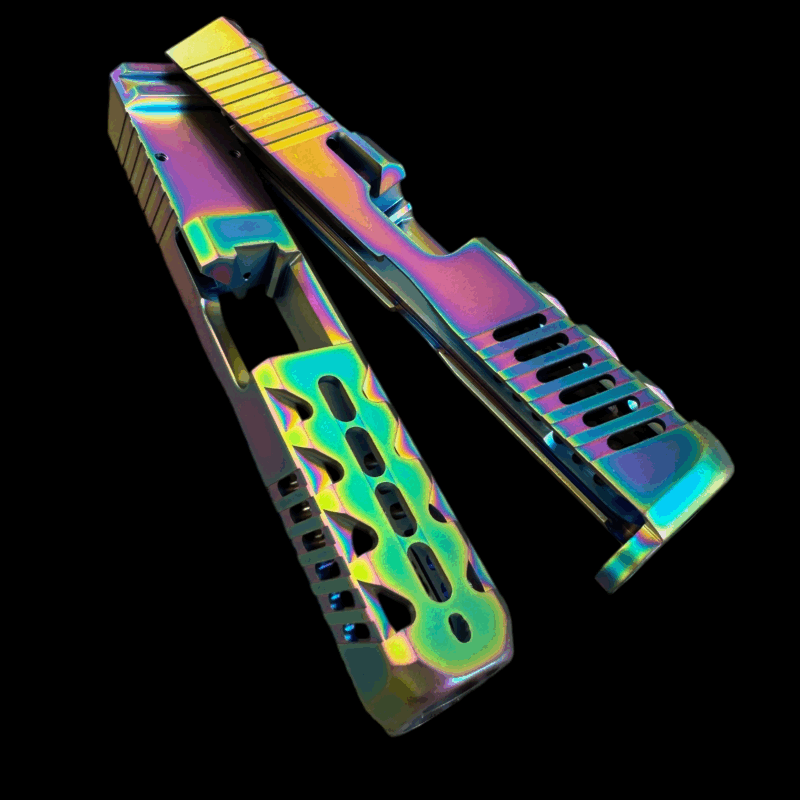 g19 gen5 rainbow slide - Mid State Firearms  - MSF Gen 5 Glock 19 Compatible G19 Slide with RMR Optic Cut – Slant Window Ports and Serrations - Mid State Firearms , Mid State Firearms