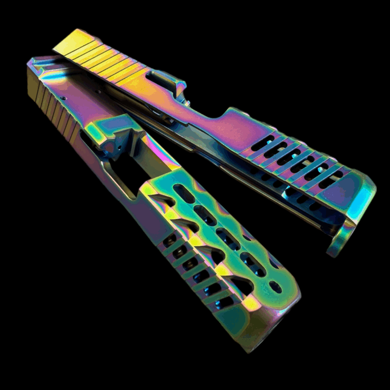 MSF Gen 5 Glock 19 Compatible G19 Slide with RMR Optic Cut - Slant Window Ports and Serrations, photo MSF Gen 5 Glock 19 Compatible G19 Slide with RMR Optic Cut - Slant Window Ports and Serrations