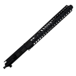 Long black rail/handguard with evenly spaced rectangular cutouts, likely a firearm accessory component - 10.5″ .300 Blackout AR-15 Upper – Suppressor-Ready | 15″ M-LOK Handguard & Mock Suppressor - Mid State Firearms , Mid State Firearms