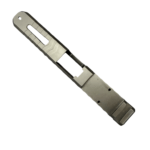 Metal blade/knife component with a long central cutout and segmented grip, angled against a white background. - Glock 17 Gen 5 Black DLC RMR Cut Slide | Top Window Port , Mid State Firearms