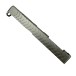 Long serrated blade with a looped end, angled diagonally on a white background. - Glock 17 Gen 5 Black DLC RMR Cut Slide | Top Window Port , Mid State Firearms