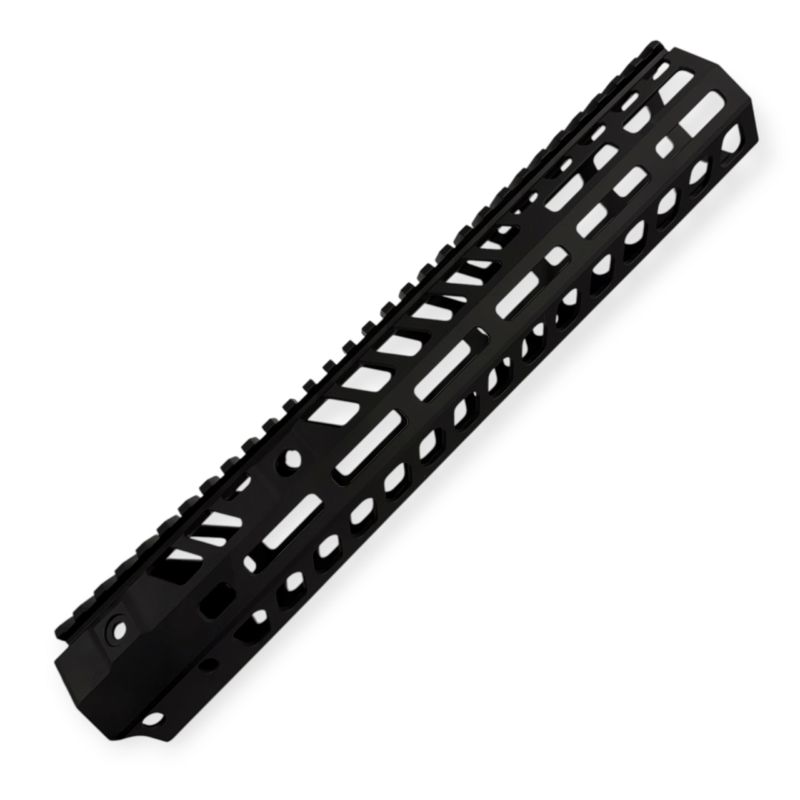 12' Large ID M-LOK Ar15 Handguard – 1.75' Inner Diameter, Black Anodized